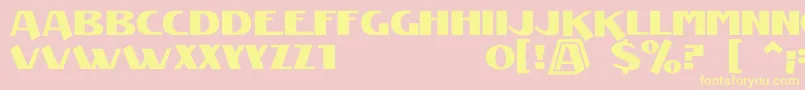 ManifestNiski Font – Yellow Fonts on Pink Background