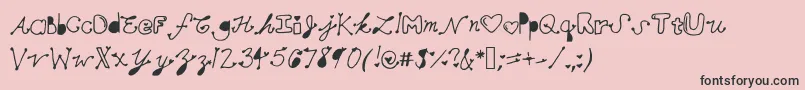 Mollymfont Font – Black Fonts on Pink Background