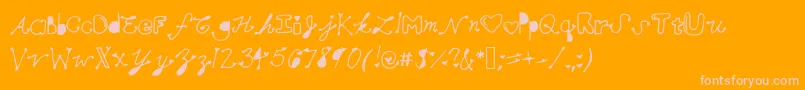 Mollymfont Font – Pink Fonts on Orange Background