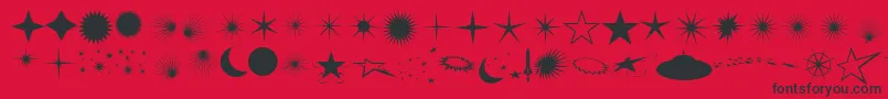 Fcoflares Font – Black Fonts on Red Background
