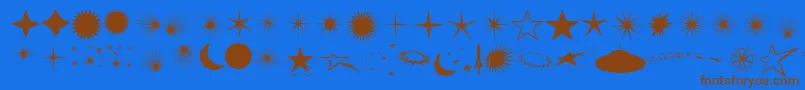 Fcoflares Font – Brown Fonts on Blue Background
