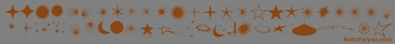 Fcoflares-Schriftart – Braune Schriften auf grauem Hintergrund