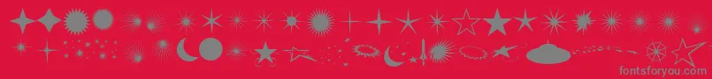 Fcoflares-fontti – harmaat kirjasimet punaisella taustalla