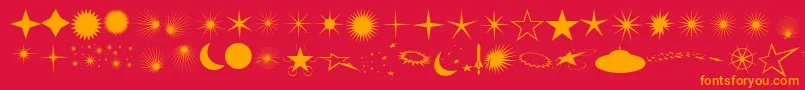 fuente Fcoflares – Fuentes Naranjas Sobre Fondo Rojo
