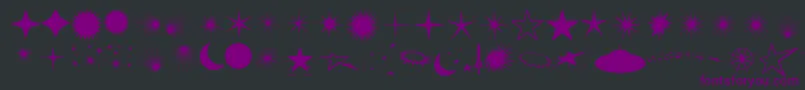 Шрифт Fcoflares – фиолетовые шрифты на чёрном фоне