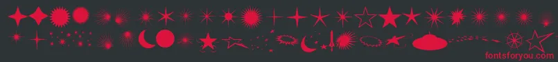Fcoflares Font – Red Fonts on Black Background