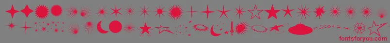 Fcoflares-fontti – punaiset fontit harmaalla taustalla