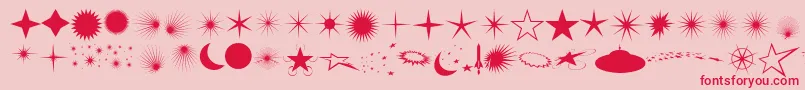 Fcoflares Font – Red Fonts on Pink Background