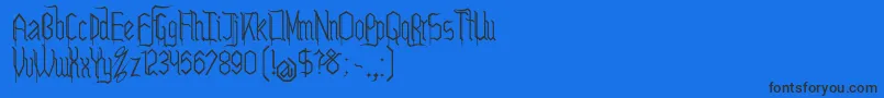 LeteskeFinal Font – Black Fonts on Blue Background