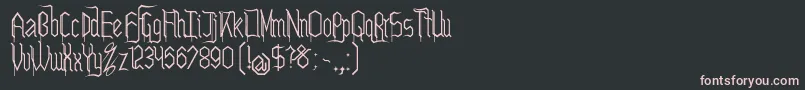 LeteskeFinal-Schriftart – Rosa Schriften auf schwarzem Hintergrund