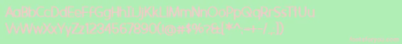 BmdMorningtypeBold Font – Pink Fonts on Green Background