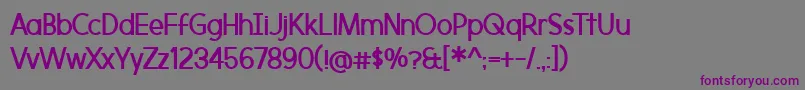 Fonte BmdMorningtypeBold – fontes roxas em um fundo cinza