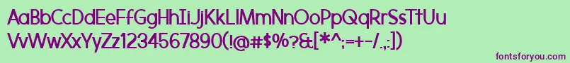 BmdMorningtypeBold Font – Purple Fonts on Green Background