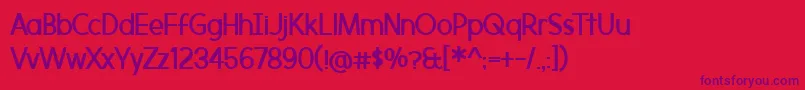 BmdMorningtypeBold Font – Purple Fonts on Red Background