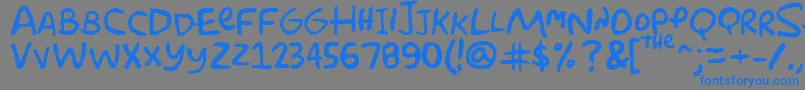 Simpsonfont Font – Blue Fonts on Gray Background