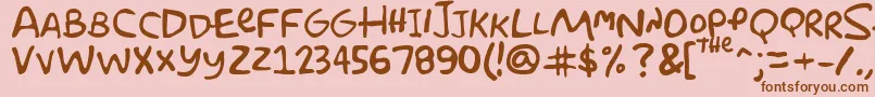 Simpsonfont Font – Brown Fonts on Pink Background