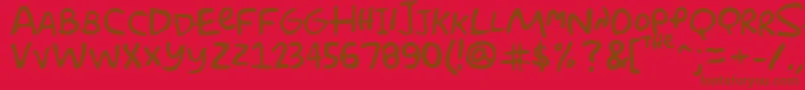 Подробнее о шрифте Simpsonfont Шрифт Simpsonfont – коричневые шрифты на красном фоне