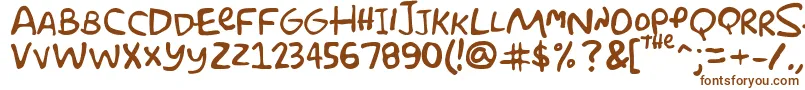 Simpsonfont-fontti – ruskeat fontit valkoisella taustalla