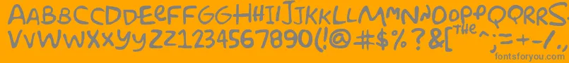 Simpsonfont Font – Gray Fonts on Orange Background