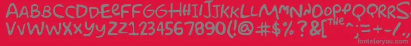 Simpsonfont Font – Gray Fonts on Red Background