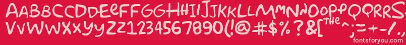 Simpsonfont Font – Pink Fonts on Red Background