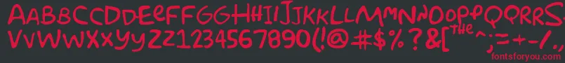 Simpsonfont Font – Red Fonts on Black Background