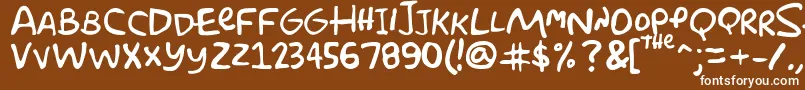Simpsonfont Font – White Fonts on Brown Background