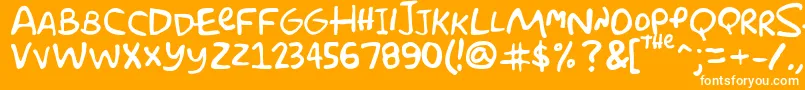 Simpsonfont Font – White Fonts on Orange Background