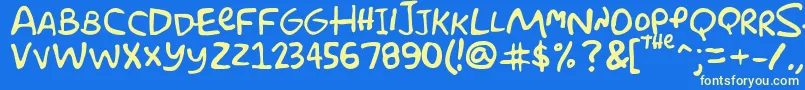 Simpsonfont Font – Yellow Fonts on Blue Background