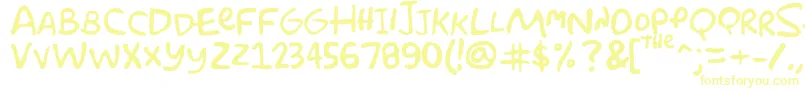 Simpsonfont-Schriftart – Gelbe Schriften