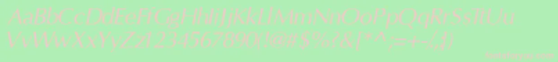 InterfacesskItalic Font – Pink Fonts on Green Background