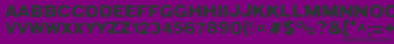 Fonte Crush49 – fontes pretas em um fundo violeta