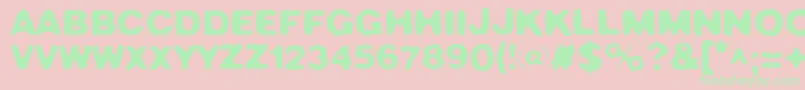 Crush49 Font – Green Fonts on Pink Background