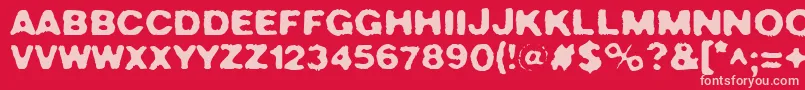 Crush49 Font – Pink Fonts on Red Background