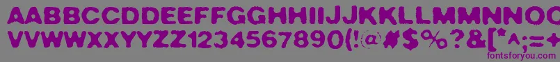 Crush49-Schriftart – Violette Schriften auf grauem Hintergrund