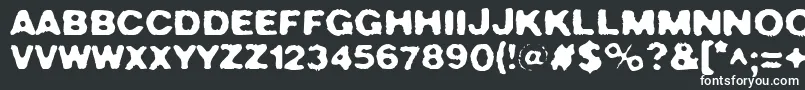 Crush49-Schriftart – Weiße Schriften auf schwarzem Hintergrund