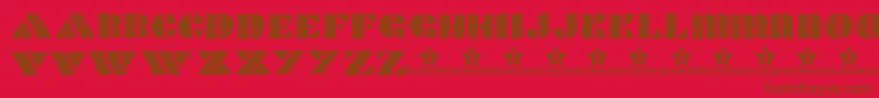 PopcoScketchTrial Font – Brown Fonts on Red Background