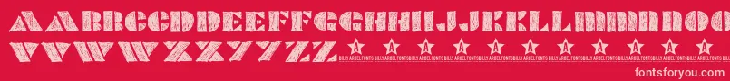 Police PopcoScketchTrial – polices roses sur fond rouge
