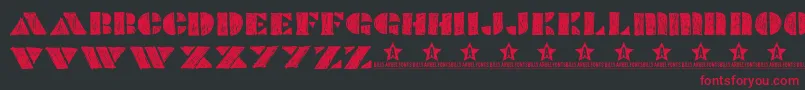 PopcoScketchTrial Font – Red Fonts on Black Background