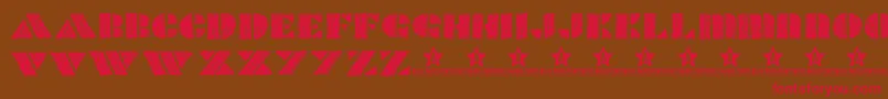PopcoScketchTrial Font – Red Fonts on Brown Background