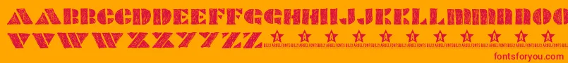 PopcoScketchTrial Font – Red Fonts on Orange Background