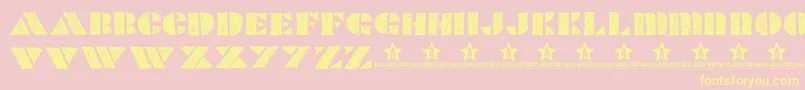 PopcoScketchTrial Font – Yellow Fonts on Pink Background