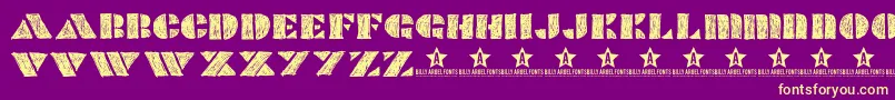 PopcoScketchTrial Font – Yellow Fonts on Purple Background