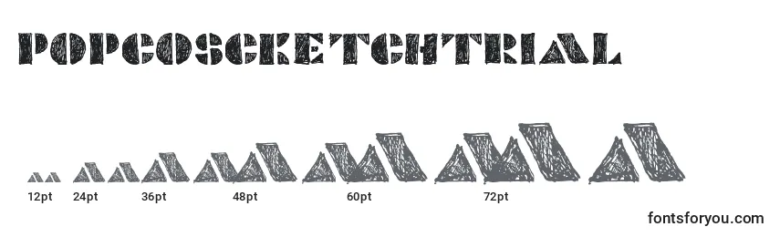 PopcoScketchTrial Font Sizes