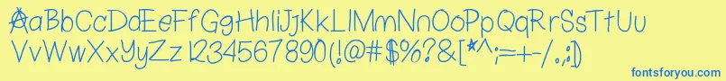 Chapulfont Font – Blue Fonts on Yellow Background