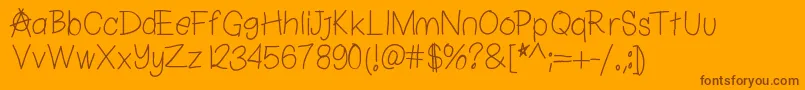 Chapulfont Font – Brown Fonts on Orange Background