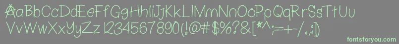 Chapulfont Font – Green Fonts on Gray Background