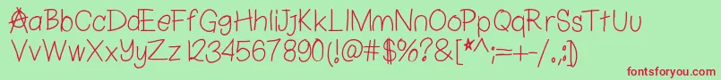 Chapulfont Font – Red Fonts on Green Background