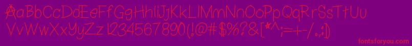 Chapulfont Font – Red Fonts on Purple Background