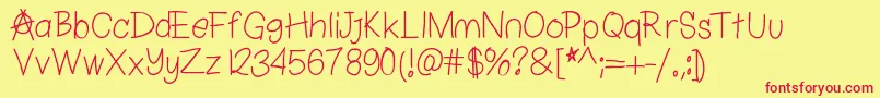Chapulfont Font – Red Fonts on Yellow Background